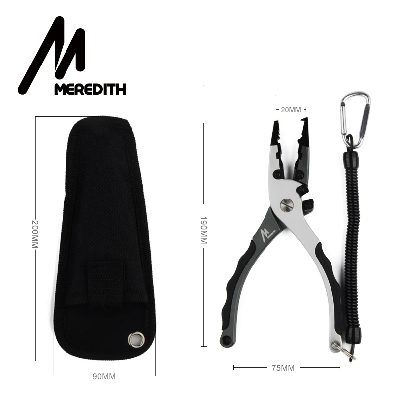 Алюминиевые рыболовные плоскогубцы MEREDITH ножницы из вольфрамовой стали с
