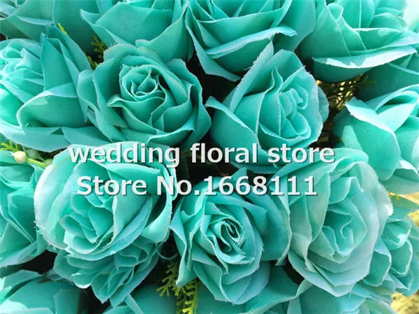 Искусственный мятно зеленый цветок розы Букет (36 головы/шт) цветы пластик Роза
