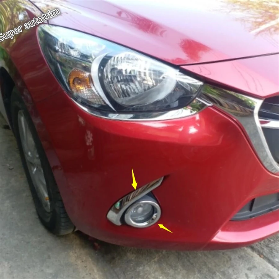 Аксессуары для внешней отделки кольца и век Mazda 2 Demio 2015 2019|Хромирование| |