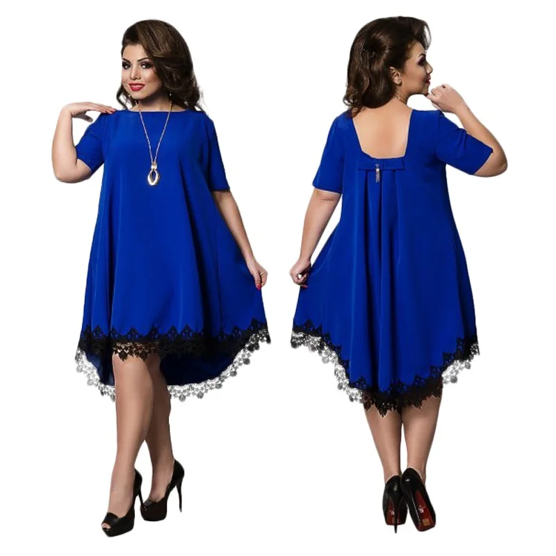 Женское платье большого размера в стиле пэчворк с кисточками модель 2018 года