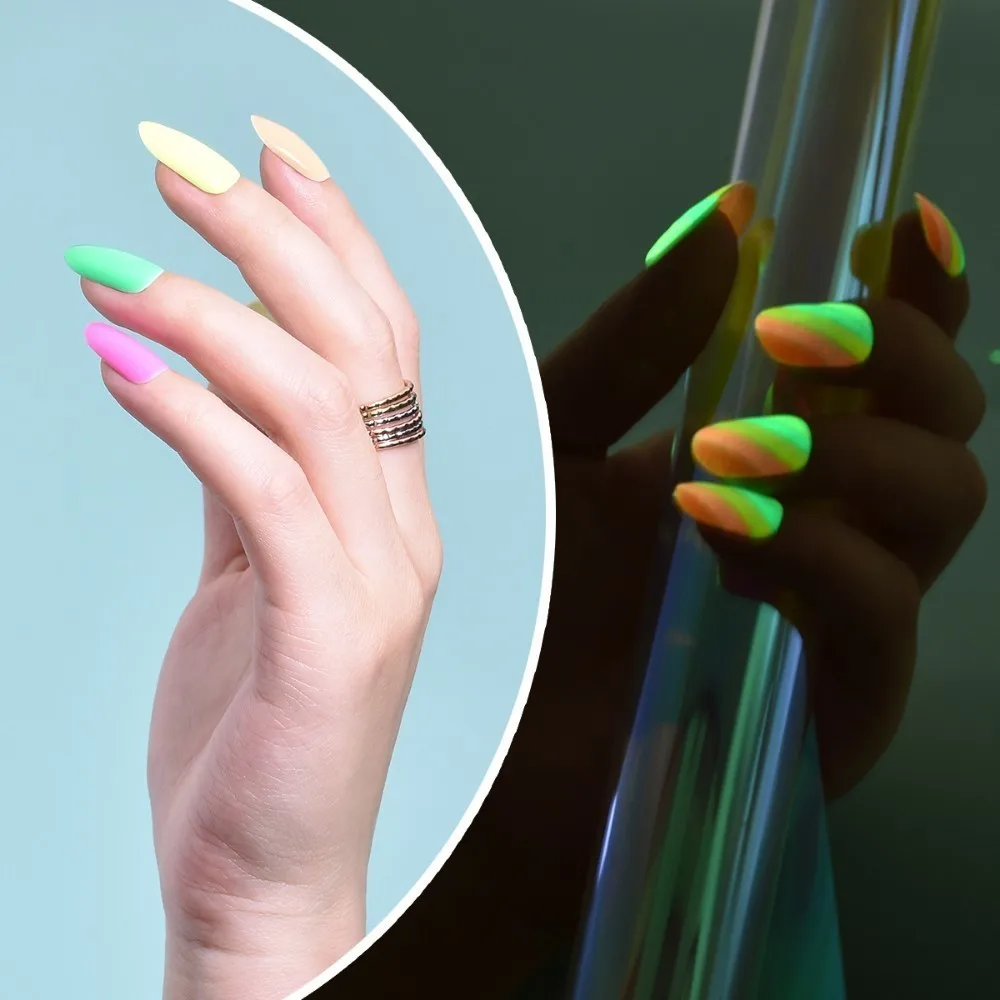 Beautybigbang флуоресцентный Неон лак для ногтей зеленый цвет дизайн ногтей поли Гель-лак фосфоресцирующий Vernis Ongle светящийся в темноте лак