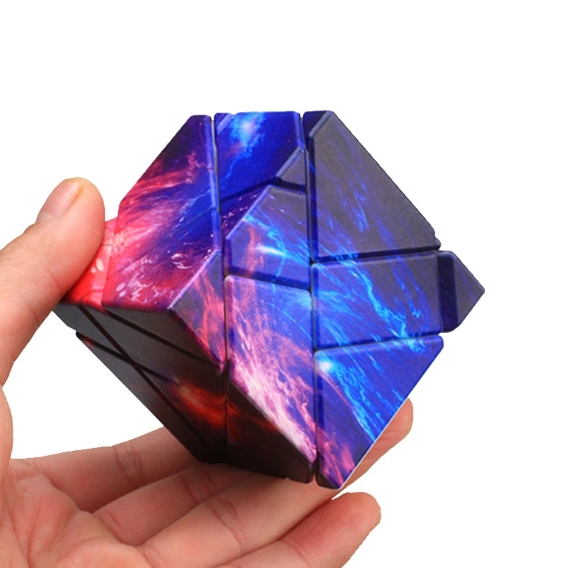 ZCube 3x3x3 Звезда небо печать волшебная Скорость Куб странной формы головоломка куб 3x3x3 magico Cubo обучающие игрушки для детей