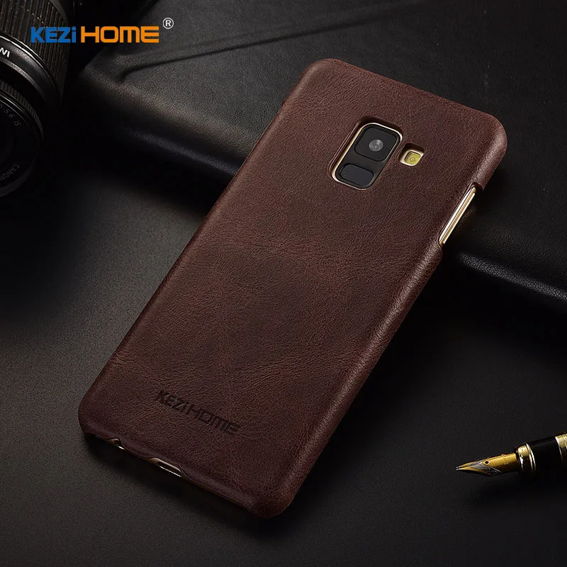 Kezihome для samsung Galaxy A8 2018 случая матовое натуральная кожа Обложка Твердый Чехол