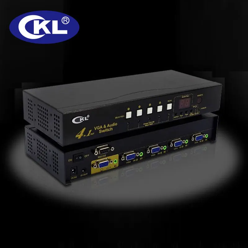 CKL 41S 4 порта Авто VGA аудио переключатель коробка в 1 выход видеопереключатель 2048*1536