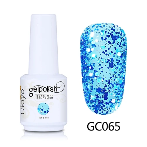 GC065 Ukiyo 15 мл шикарный цветной УФ-гель для ногтей замачиваемый полуперманентный Гель-лак Гибридный лак Эмаль лаковый лак 108 цветов - Цвет: GC065