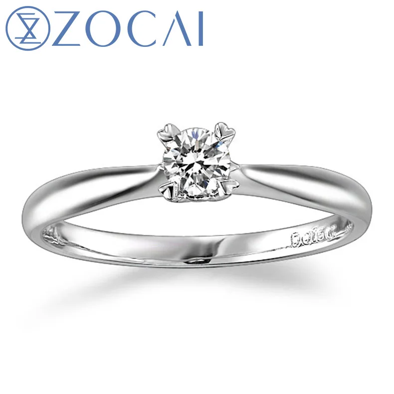 Кольцо обручальное круглое из белого золота 18 К с бриллиантами 0 15 карат|engagement