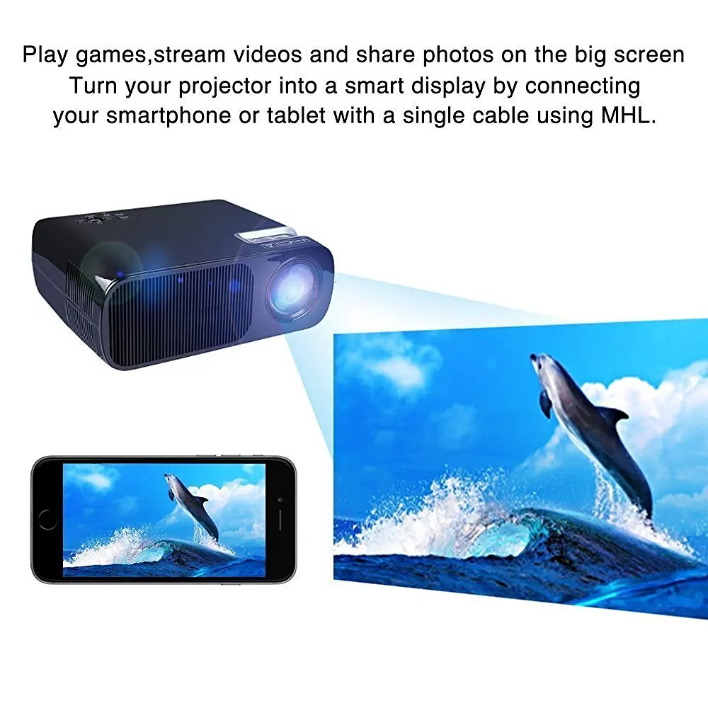 Morroto M98 1080 P HD LED Проектор 2600 Люмен с HDMI/VGA/USB/AV/TV для Видео TV Movie Партия Игры Домашний