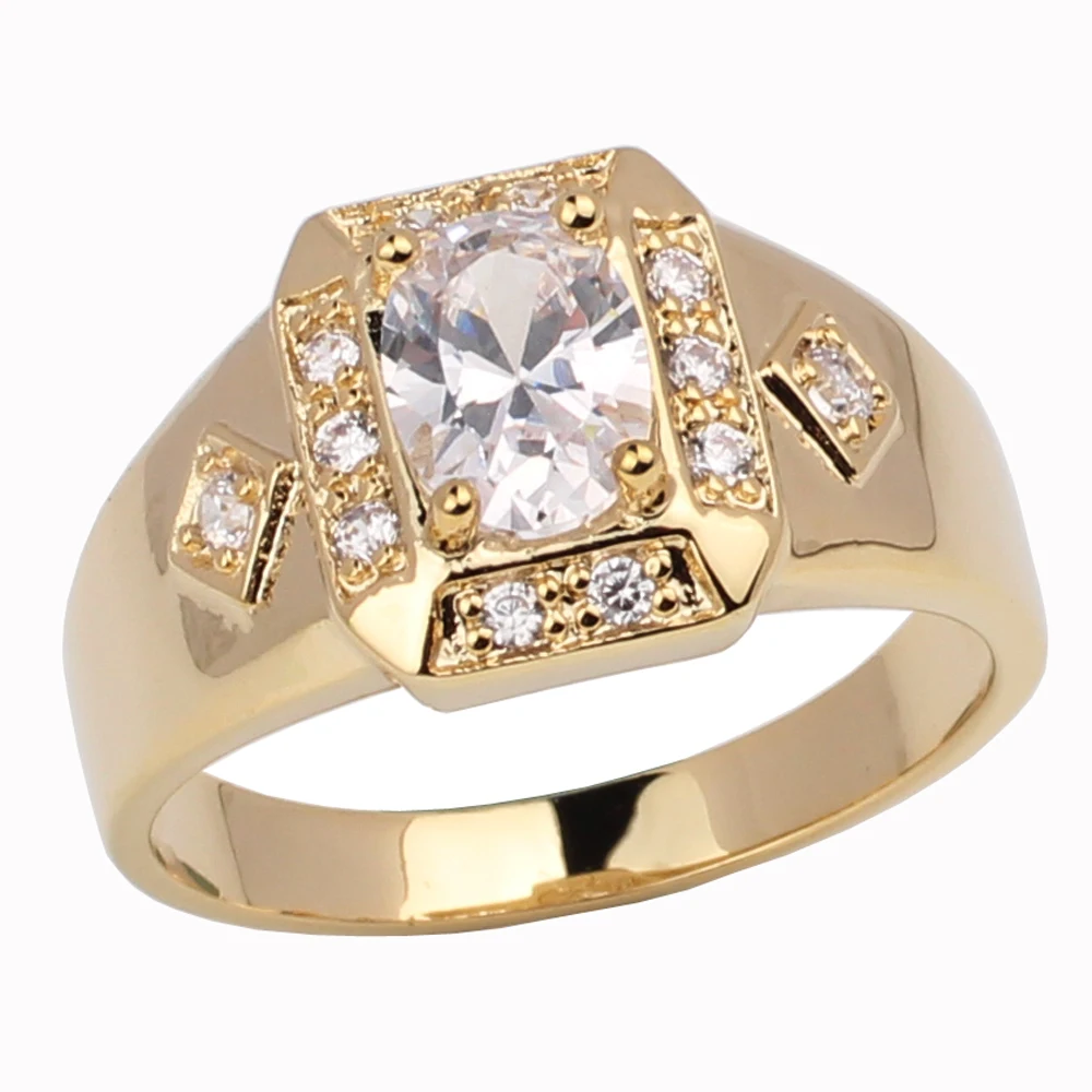 Модные ювелирные изделия кольцо золотого цвета для мужчин и женщин унисекс