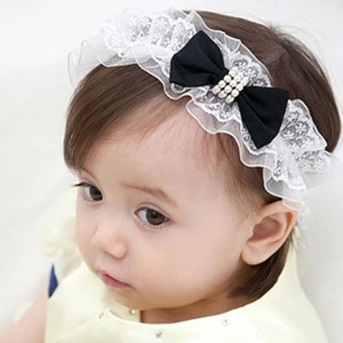 Повязка на голову с бантом для девочек цвет в ассортименте | Аксессуары одежды