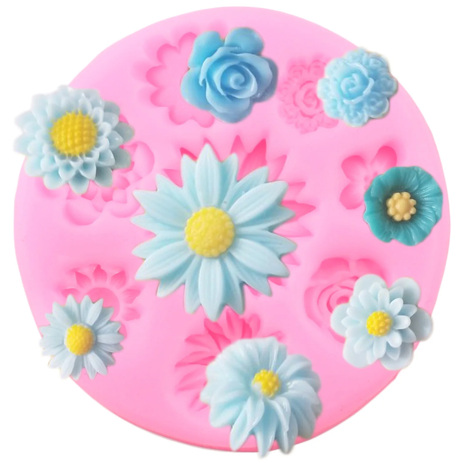 Daisy силиконовая форма в виде цветка розы конфеты формы для полимерной глины