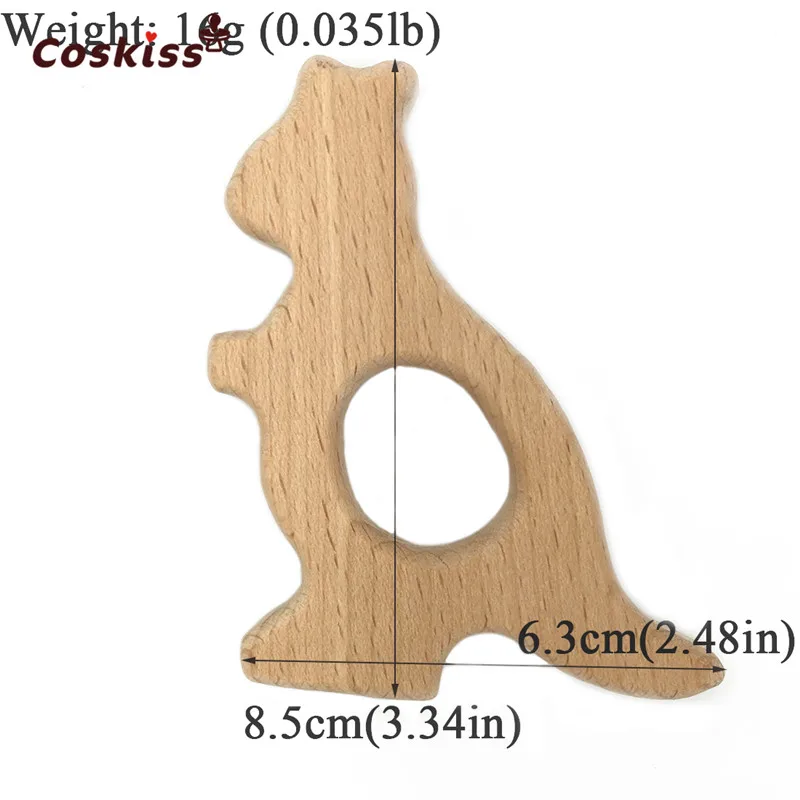 DIY Baby Teether Toys Organic Natural Beech Wooden Elephant-Bird-Fish-Kangaroo Hand Cut Gift | Мать и ребенок