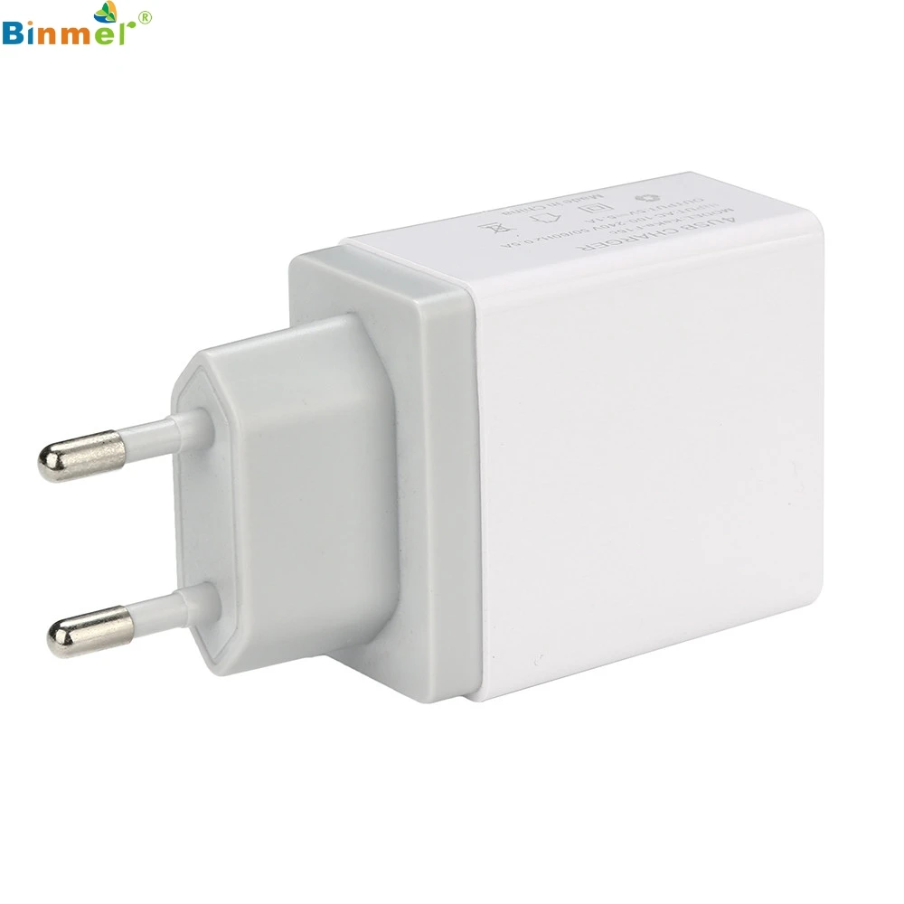 Binmer модное простое чисто белое новое универсальное EU 5V 5.1A 4-портовое USB2.0