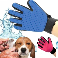 pet hair glove comb pet dog cat grooming cleaning glove deshedding left right hand hair removal brush promote blood circulation
