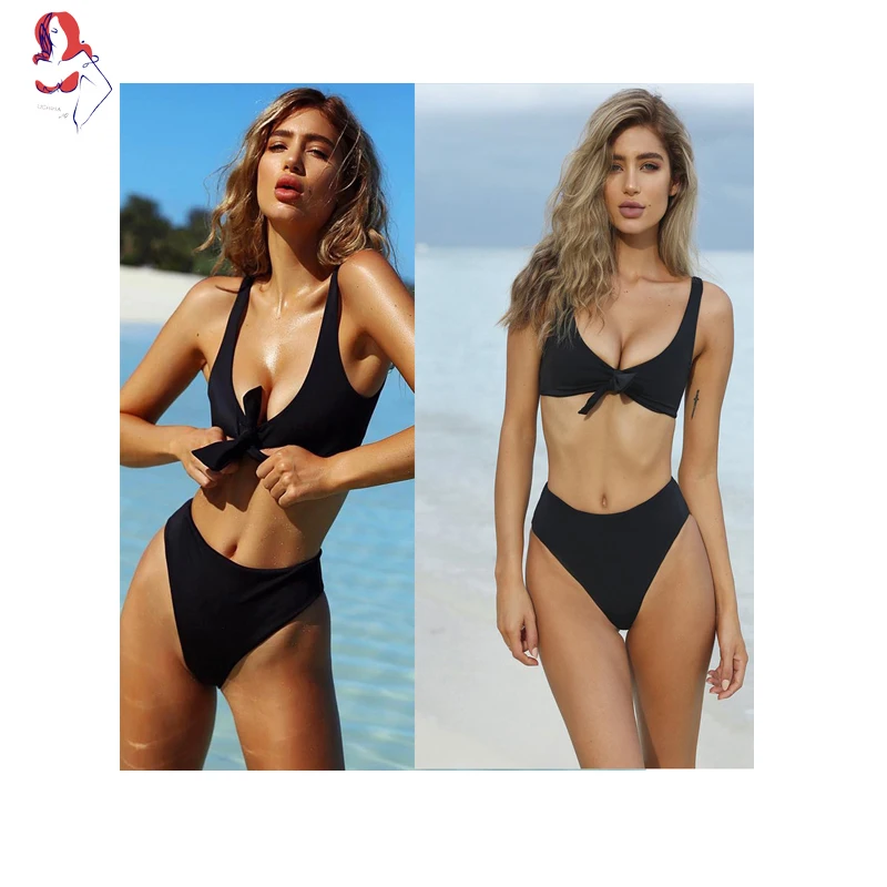 Учиха LQ Для женщин купальники грудь ремни Однотонная одежда бикини Maillots De Bain Femmes
