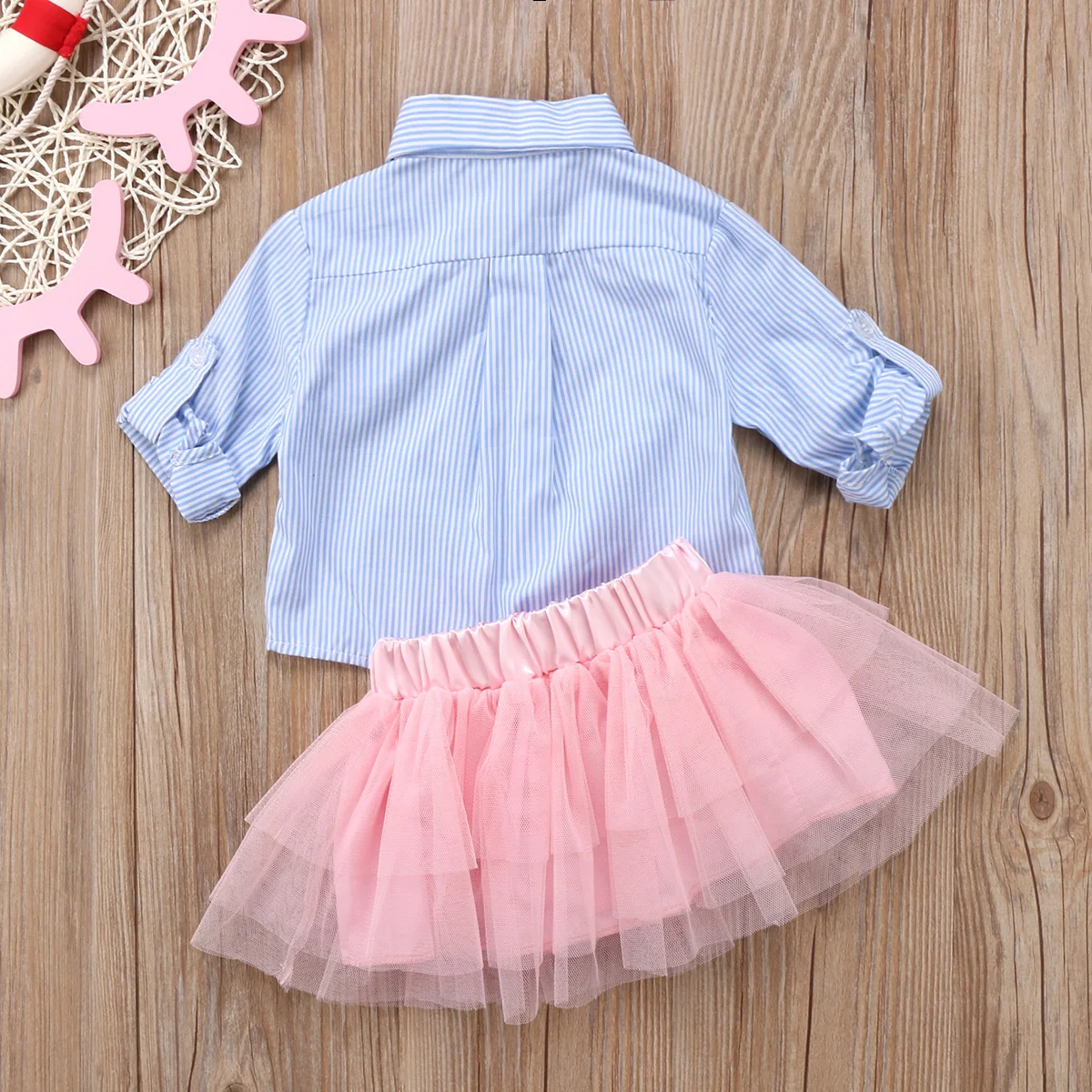 Милый детский комплект одежды для маленьких девочек клетчатая футболка с