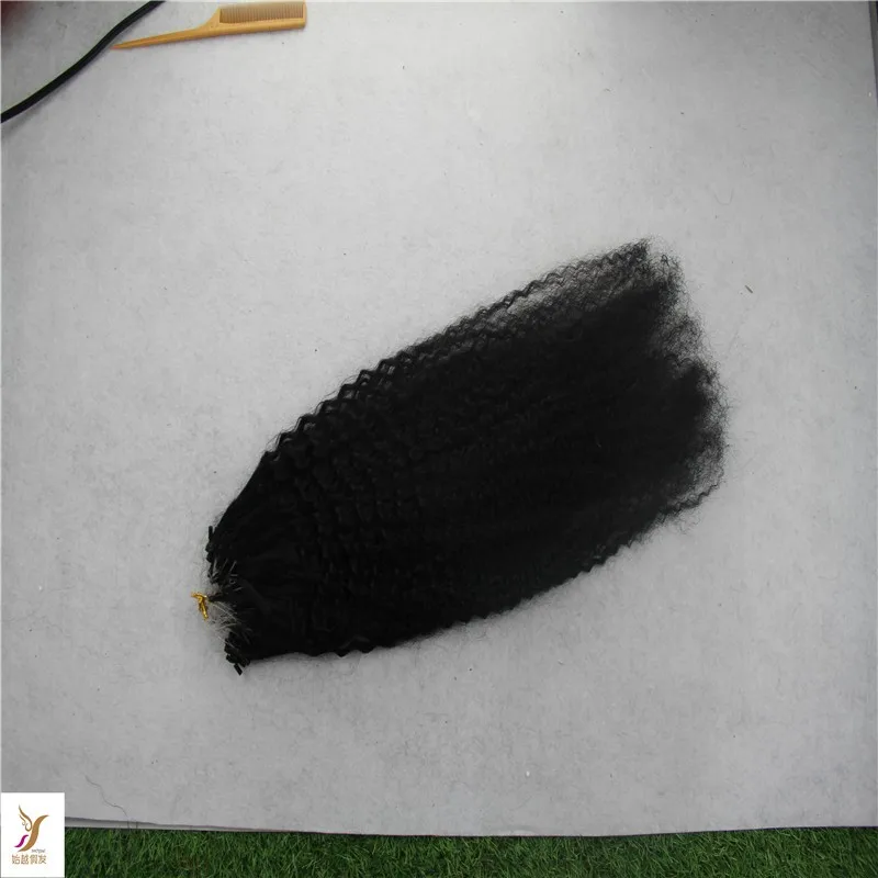 Бразильский Micro Кольцо/Бисера Loop Наращивание Волос 6А Девственницы Бразильские