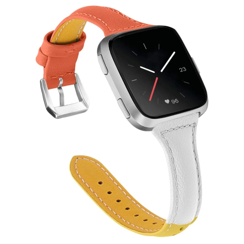 Браслеты из натуральной кожи для Fitbit Versa ремешок Lite наручные Смарт-часы Миланская петля Магнитный Браслет fit bit Verse Band аксессуар