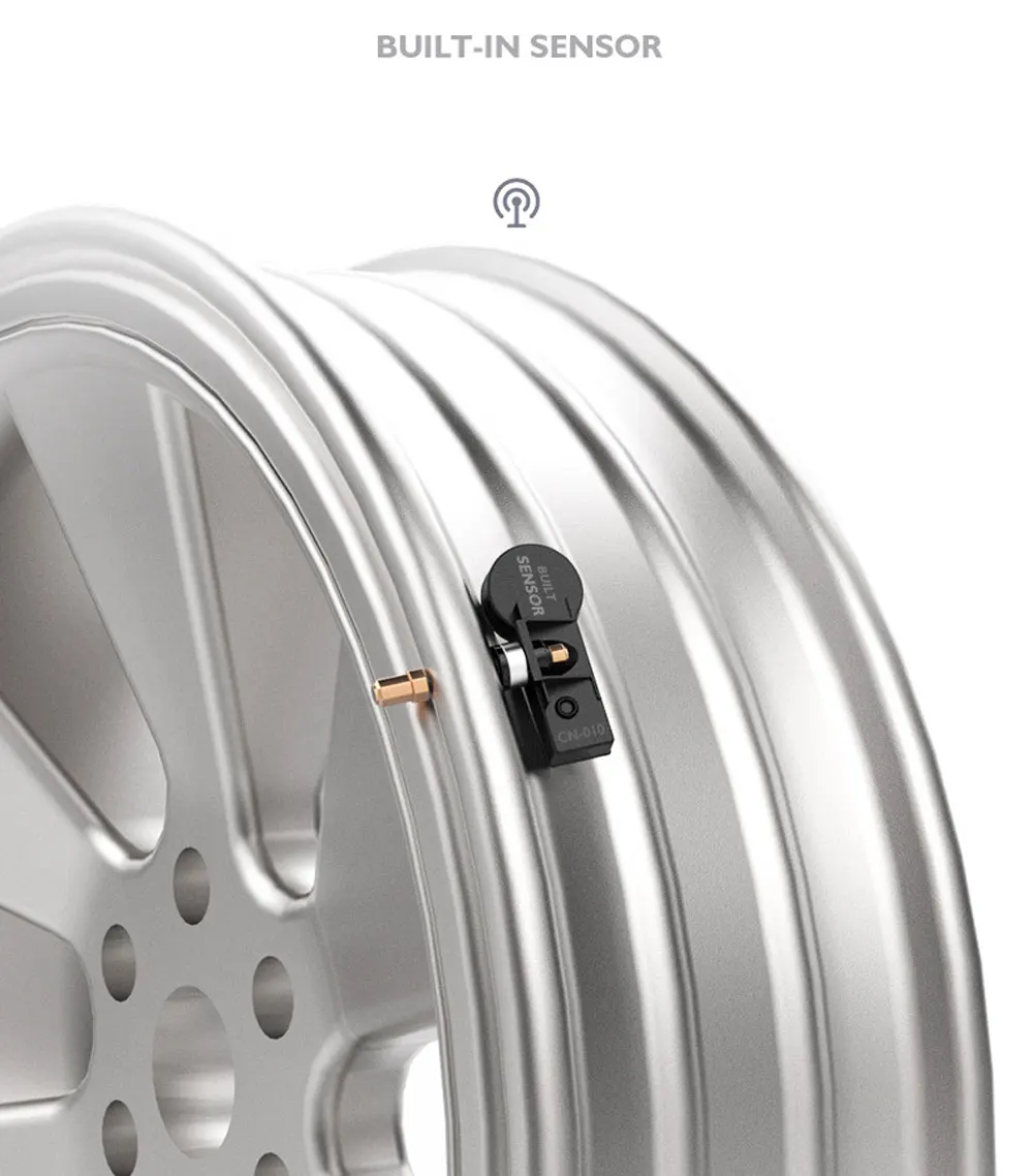 Автомобильный TPMS система контроля давления в шинах Солнечная энергия HD цифровой ЖК-дисплей Авто Голосовая сигнализация Инструмент беспроводной 4 внешний датчик