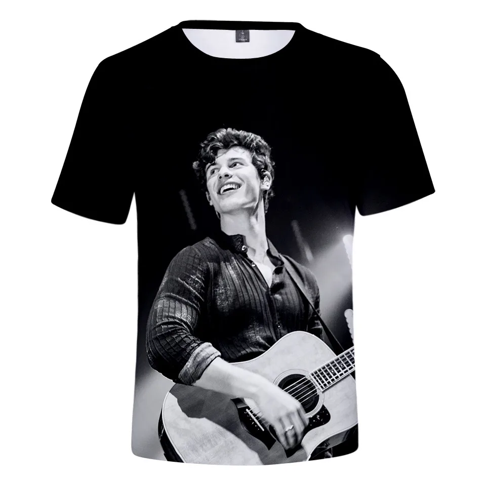 Shawn Mendes 3d футболка женская/Мужская Уличная с коротким рукавом Harajuku Хип хоп крутые
