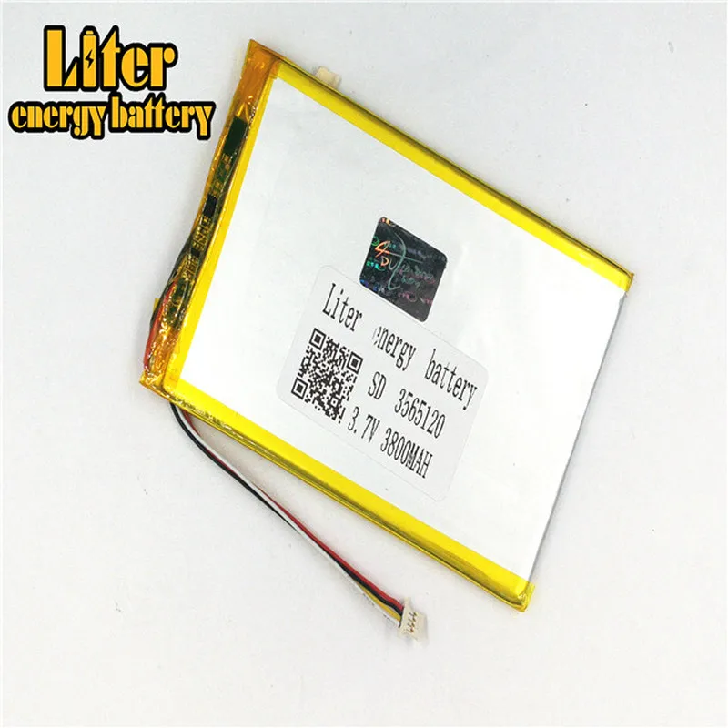 

plug 1.0-4P 3565120 3.7V 3800mah Tablet PC Battery lipo batteries rechargeable lithium ion polymer