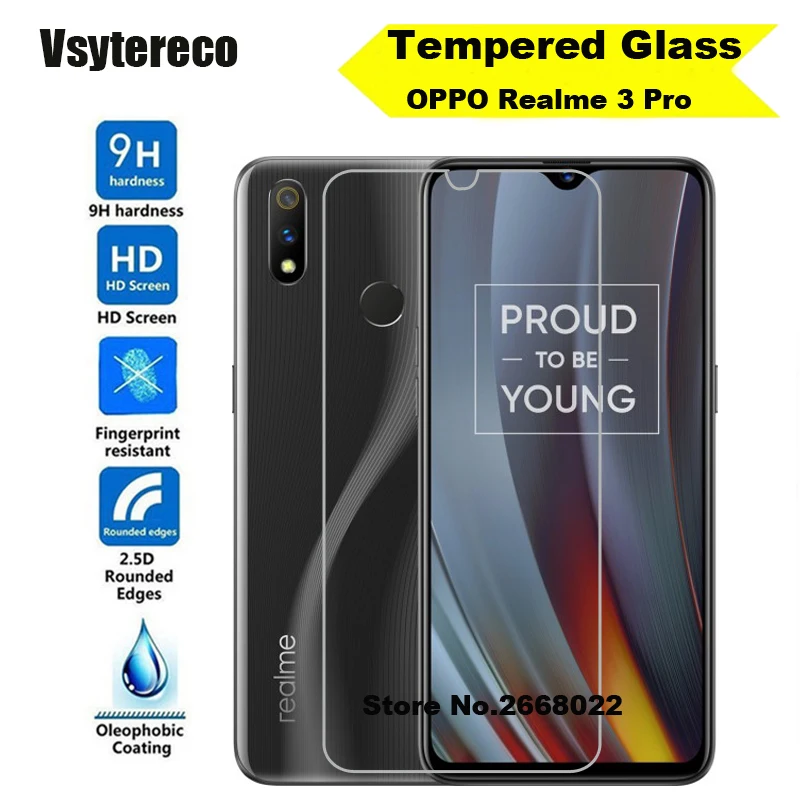 

Закаленное стекло для OPPO Realme 3 Pro, защита экрана, закаленное стекло 2.5D для Realme 3 Pro RMX1851, защитная пленка