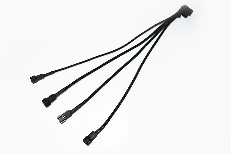 ПК компьютер diy IDE Molex к 4 портовому 3Pin 3P гнездо (2pin провод) 12V вентилятор