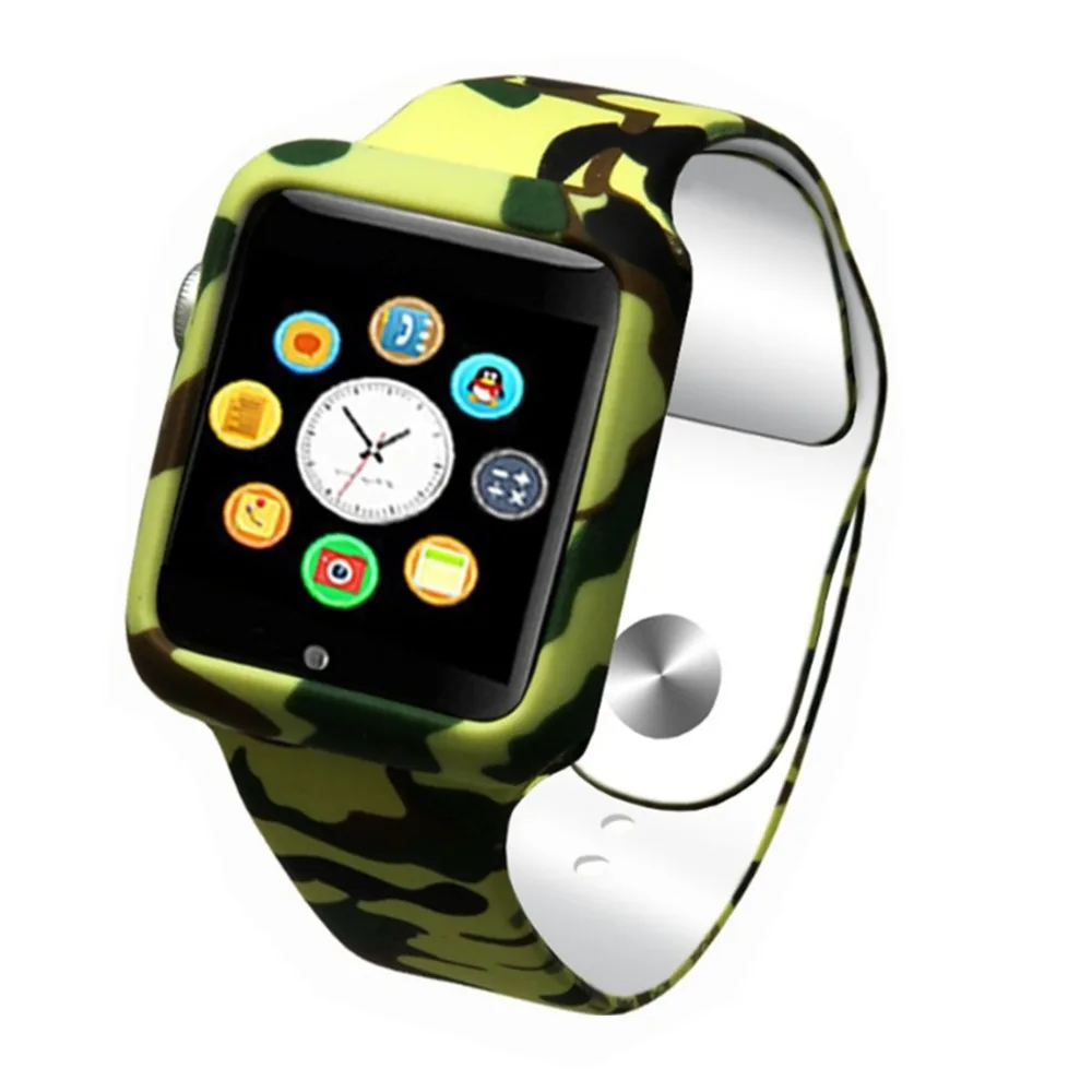Хохлатый спортивный ремешок для Apple Watch 42 мм 38 мм силиконовый iwatch series 3 2 1 Камуфляжный узор браслет ремень Чехол