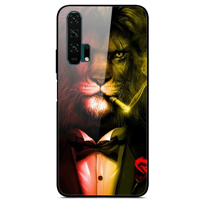 16 Закаленное стекло Чехол для Huawei Honor 20 Case Жесткий ПК Красочный чехол для Huawei Honor 20 Pro 20S Бампер чехол на телефона хонор20 20про - Цвет: 16