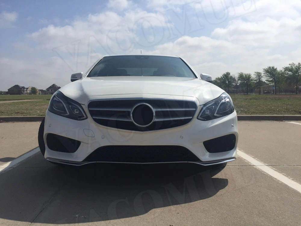 Передний спойлер из углеродного волокна для Mercedes Benz E Class E260 E300 E400 Sport Sedan 4 двери FRP защита Бампера