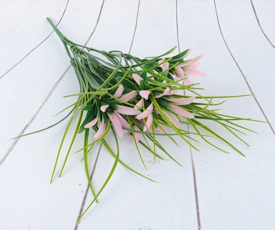 1 шт. Весна искусственные растения шелк цветы зеленая трава садовые украшения