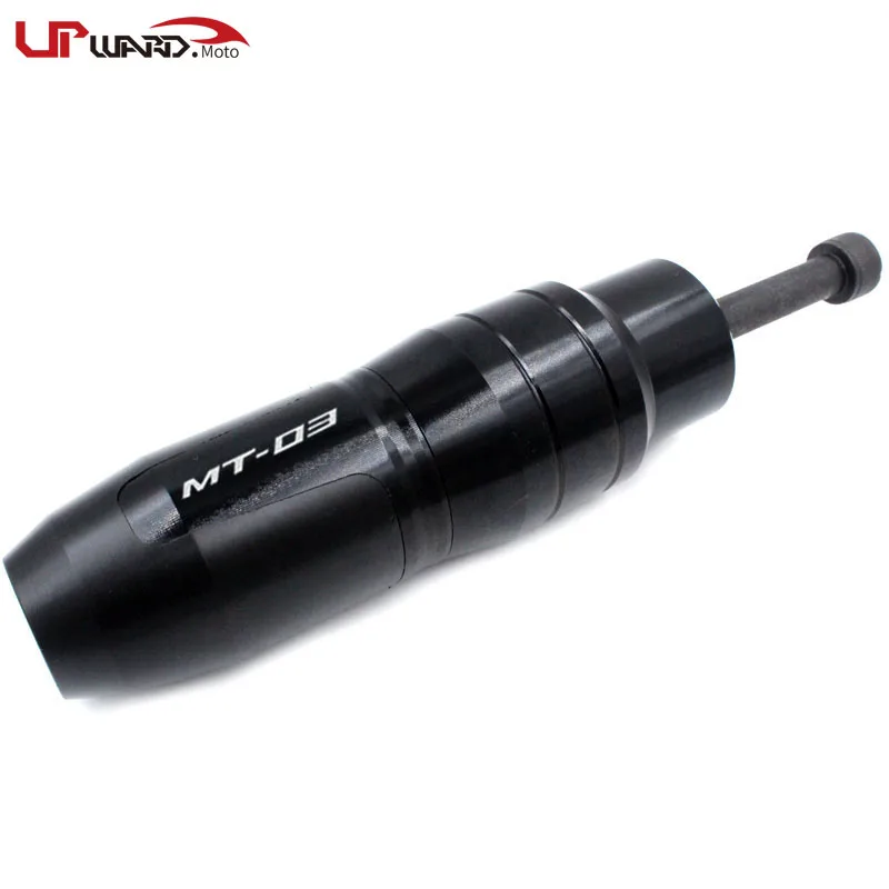 1 piece of Black Для YAMAHA MT-03 MT03 MT 03 аксессуары для мотоциклов ЧПУ рамка Краш колодки выхлопные Ползунки Краш протектор с логотипом - Цвет: 1 piece of Black