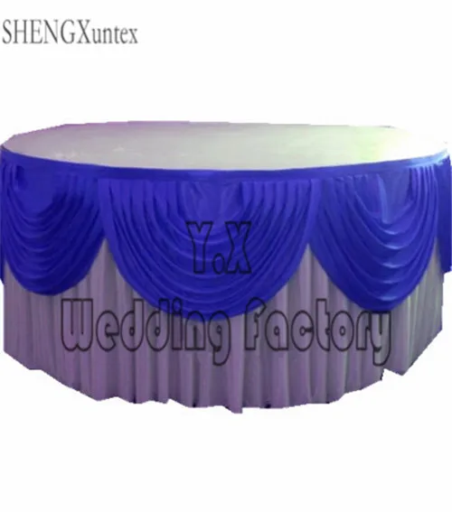 

Cheap Price Ice Silk Table Skirt For Round Table Cloth Decoration Free Shipping