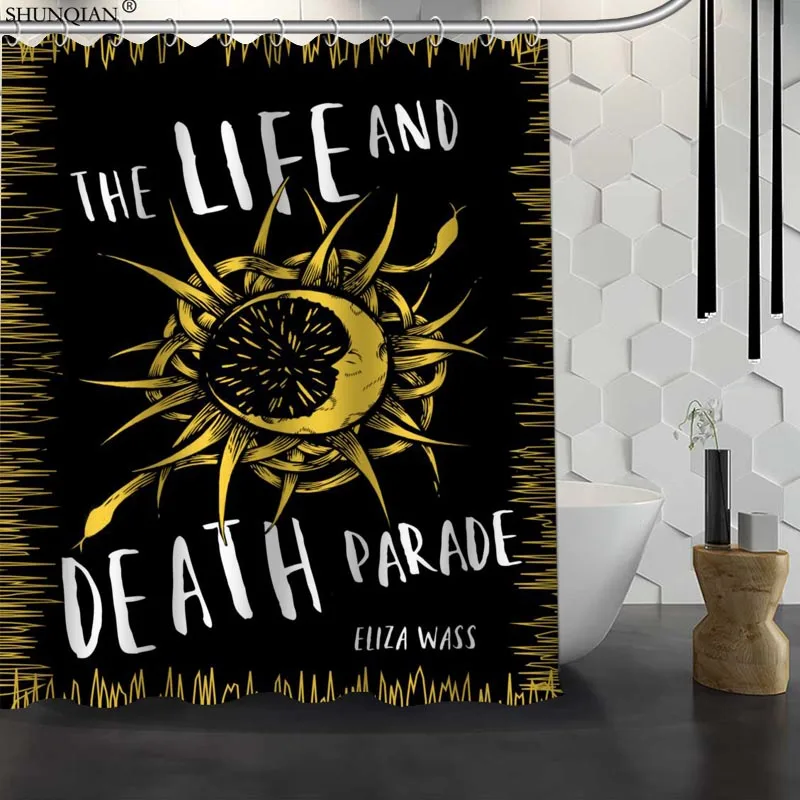 

New Death Parade Custom Shower Curtain Waterproof Fabric Bath Curtain Polyester Fabric Bathroom Curtain 18-4.11