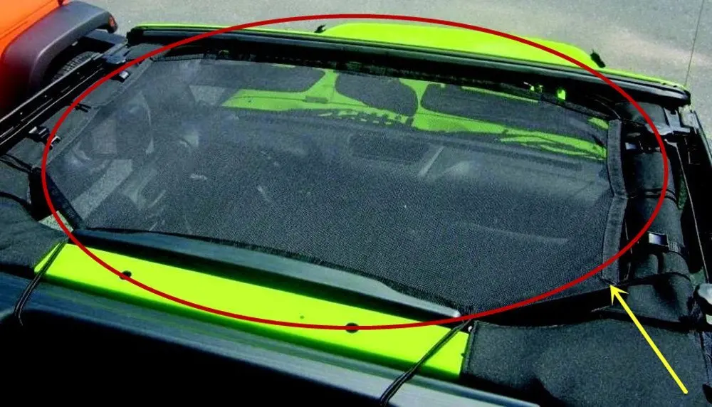 Новый сетчатый солнцезащитный козырек с УФ защитой черный для Jeep Wrangler JK JKU и Unlimited