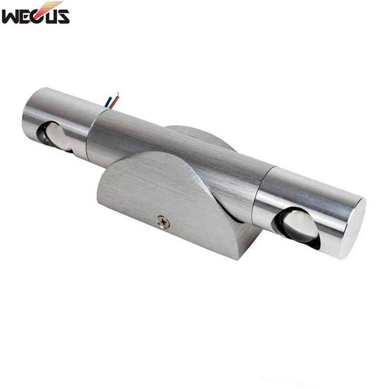Brushed silver WECUS) 6 Вт светодиодный настенный светильник с поворотом на 360 градусов, прикроватный светильник для спальни, светодиодный светильник для лестницы - Цвет абажура: Brushed silver