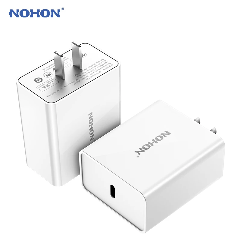2018 Nohon 45W USB Type C зарядное устройство для iPhone X 8 Plus MacBook быстрая мобильный телефон PD