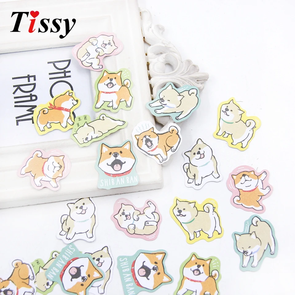 30 шт./лот DIY Наклейки Пёс из мультфильма креативные милые Товары для собак Бумага