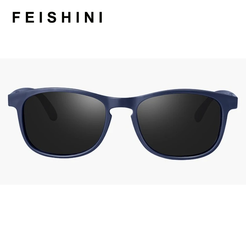 Мужские Винтажные Солнцезащитные очки FEISHINI коричневые поляризационные