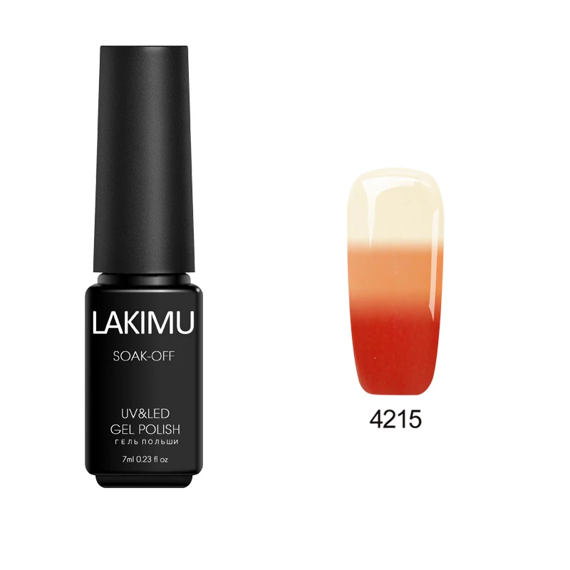 4215 Lakimu тепло холодный УФ-гель для ногтей изменение температуры Замачивание от цвета ful эмаль Гибридный гвоздь искусство цвет длинный прочный ноготь лак - Цвет: 4215