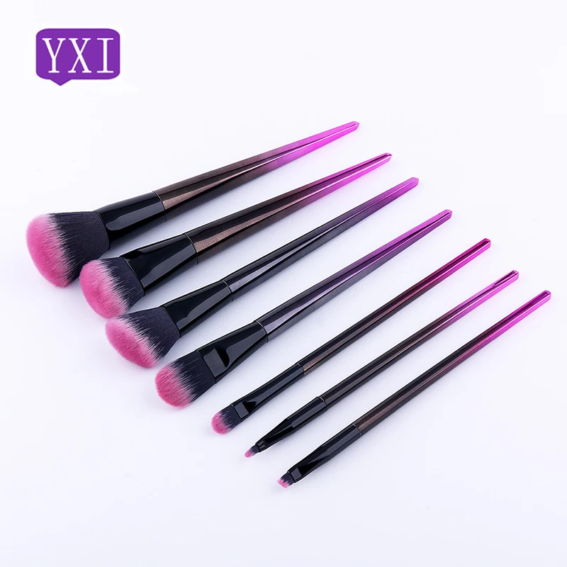 7 шт. постепенная цветная Кисть для макияжа Набор тени век и бровей контур