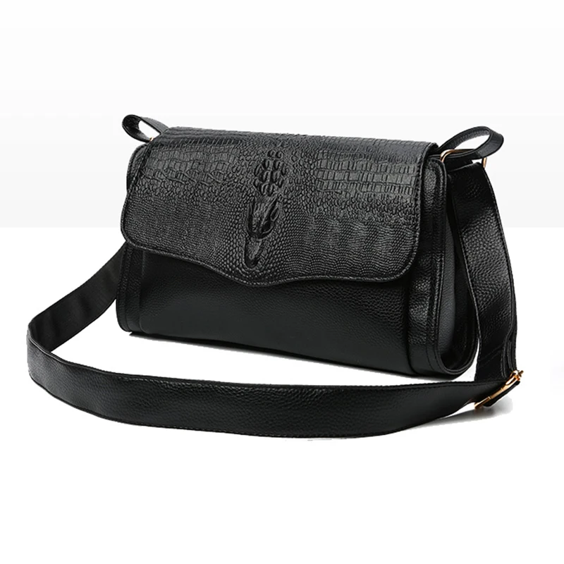Сумка на плечо с крокодиловым узором женская модный портативный саквояж