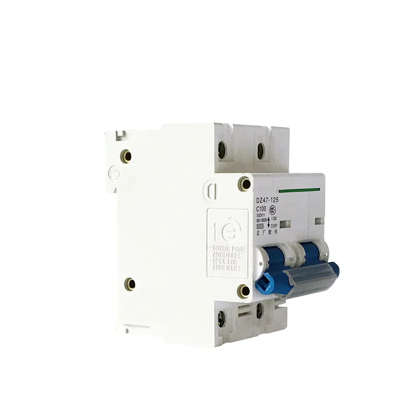 2P DC 1000V 500V Солнечный мини автоматический выключатель 63A/80A/100A/125A DC1000V DC500V DC MCB