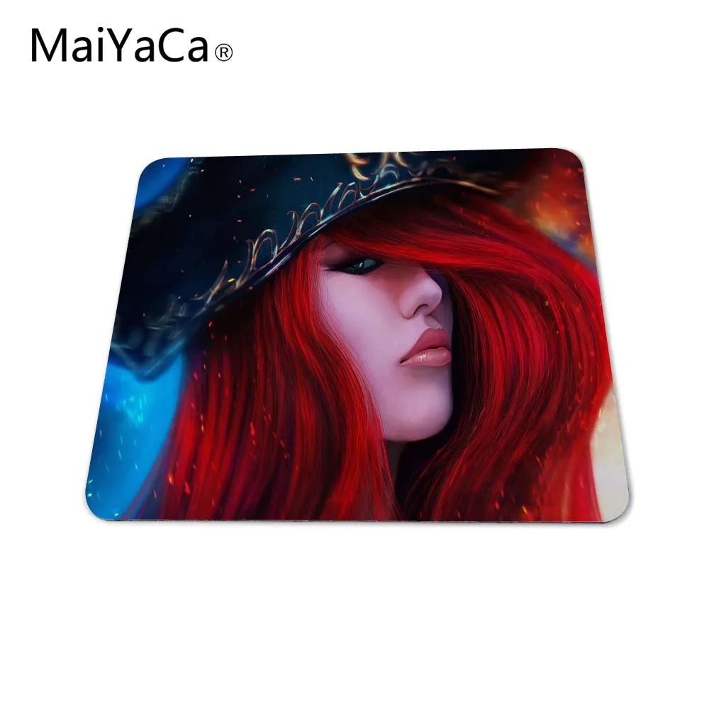 MaiYaCa miss fortune с рыжими волосами и шляпой Лига Легенд Коврик Для Мыши Компьютерный игровой коврик для мыши геймер игровые коврики
