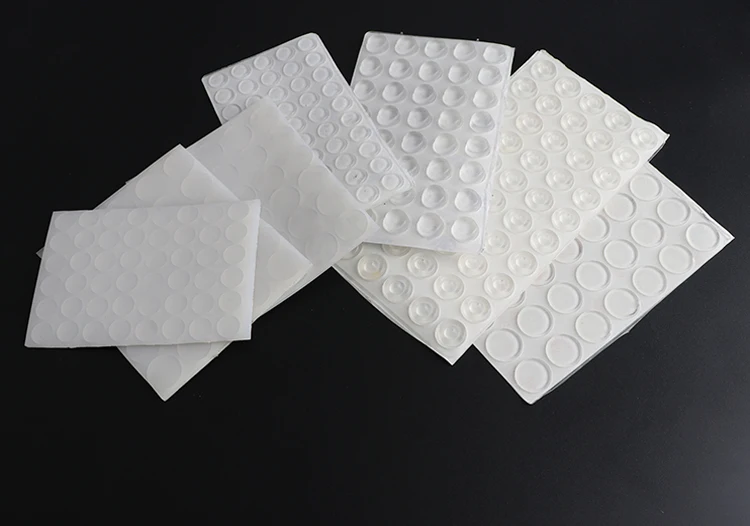 100PCS Self Adhesive Door Buffer Pad Rubber Silicone Feet Cabinet Drawers Clear Semicircle Bumpers Furniture Door Accessories