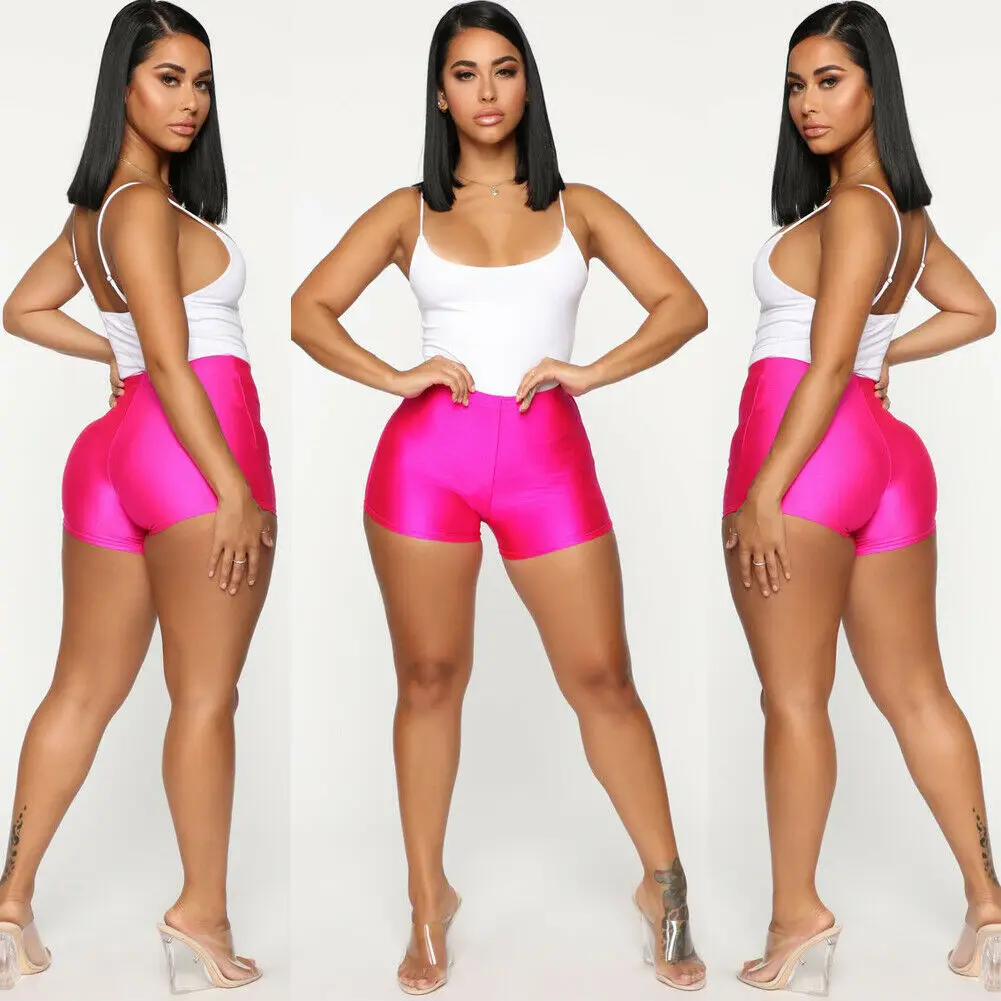 

Women's Fitness Bike Shorts Soft Stretch Cotton Spandex Workout Sports Short Pants