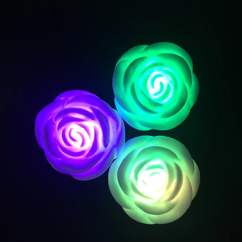 2018 светодиодные свадебные сувениры Рождественская вечеринка Свеча цветок розы