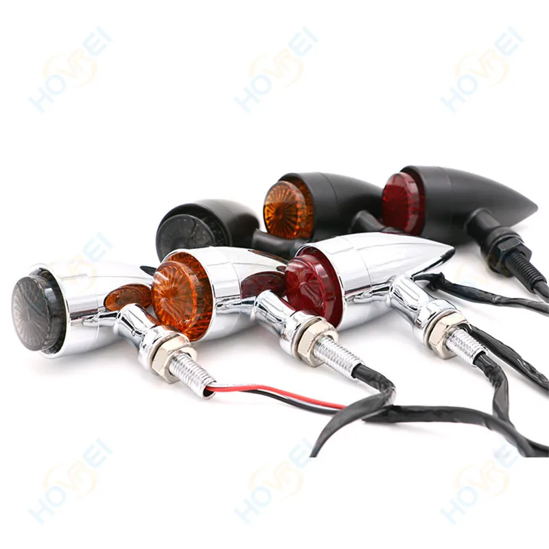 Новинка 1 пара универсальные мотоциклетные хромированные Светодиодные
