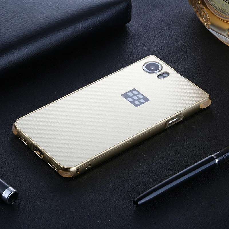 Для Blackberry KEYone случае Алюминий металлический каркас бампер из углеродного волокна ПК Жесткий Чехол для ключевых два противоударный Капа для fundas