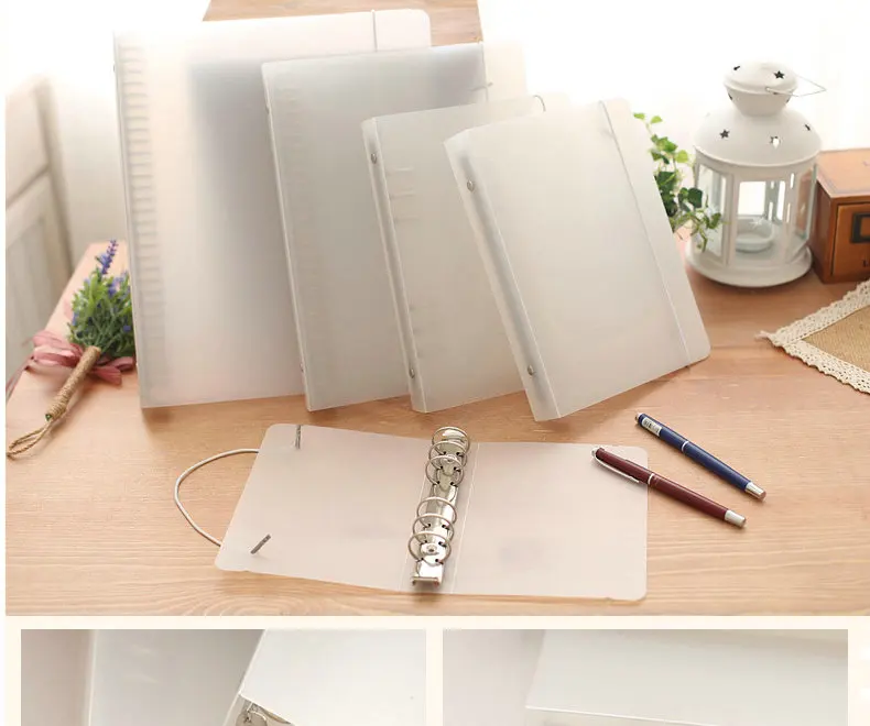 DIY спиральная Обложка для тетрадей А5 кольцо связывающее А6 обложка прозрачный ПП пластик вкладыш блокнот чехол для блокнота A4/B5/A7