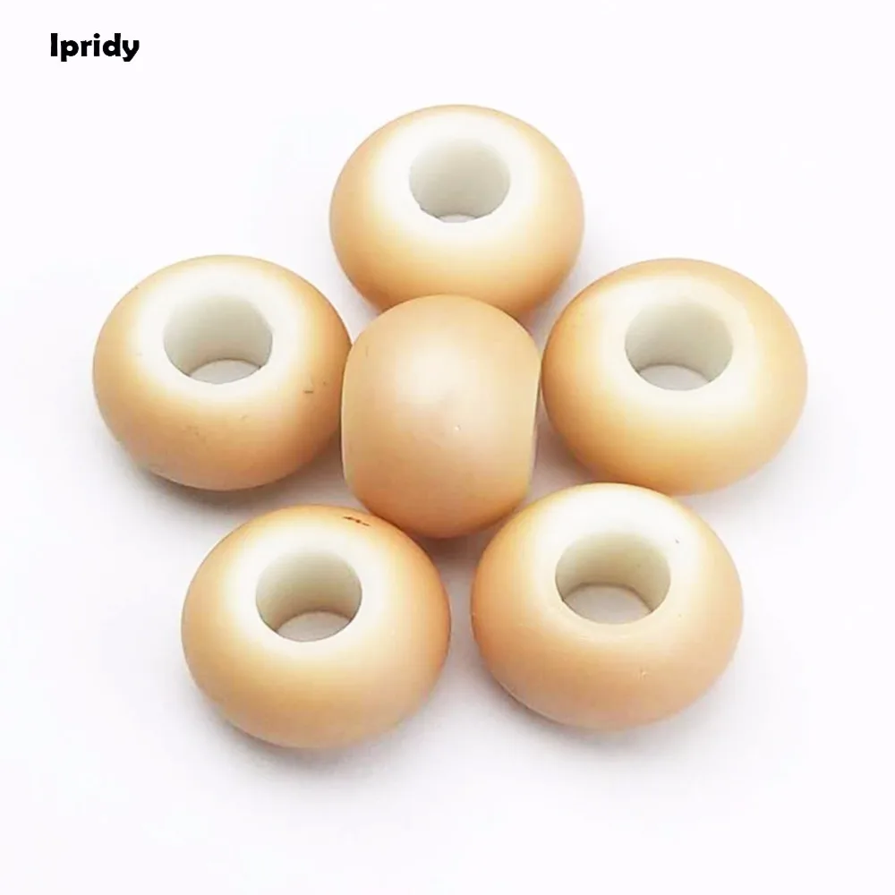 10 шт./лот цветные стеклянные бусины Rondelle с покрытием 15 мм Европейские Бусины